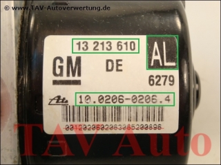 ABS/ESP Hydraulik-Aggregat Opel GM 13213610 AL Ate 10.0206-0206.4 10.0960-0548.3