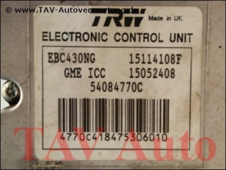 ABS/ESP Hydraulikblock Opel GM 13191187 TRW 15052408 15114108-F 54084770-C
