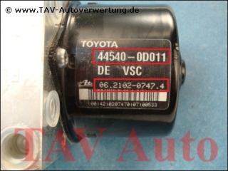 ABS/ESP Hydraulic unit Toyota 445400D011 895410D030 Ate 06210207474 06210903193