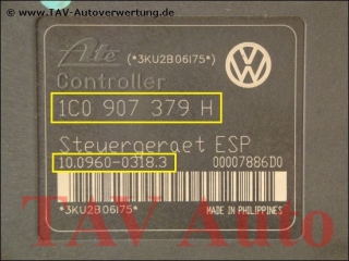 ABS/ESP Hydraulikblock VW 1J0614517H 1C0907379H Ate 10.0206-0044.4 10.0960-0318.3