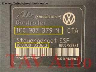 ABS/ESP Hydraulik-Aggregat VW 1J0614517K 1C0907379N Ate 10.0206-0074.4 10.0960-0336.3