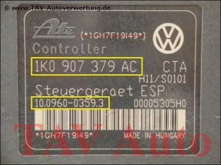 ABS/ESP Hydraulikblock VW 1K0614517AE 1K0907379AC Ate 10.0206-0240.4 10.0960-0359.3