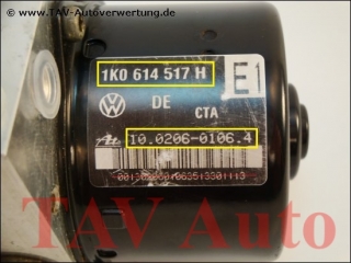 ABS/ESP Hydraulikblock VW 1K0614517H 1K0907379K Ate 10.0206-0106.4 10.0960-0348.3