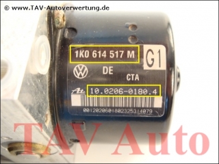 ABS/ESP Hydraulic unit VW 1K0-614-517-M 1K0-907-379-Q Ate 10020601804 10096003553