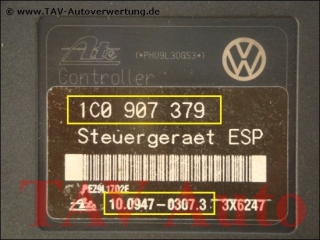ABS/ESP Hydraulic unit VW 6X0-614-517 1C0-907-379 Ate 10020402224 10094703073