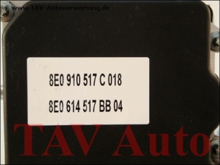 ABS/ESP hydraulic unit Audi 8E0-614-517-BB 8E0-910-517-C Bosch 0-265-234-327 0-265-950-467