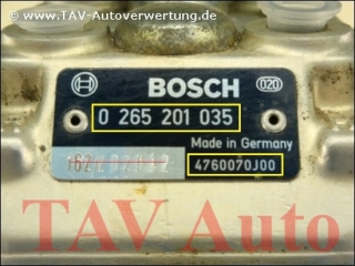 ABS Hydraulikblock Bosch 0265201035 4760070J00 4760070J25 Nissan Primera P10