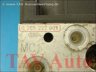 ABS Hydraulic unit Bosch 0-265-222-001 0-265-800-001 Rover 75 MG ZT