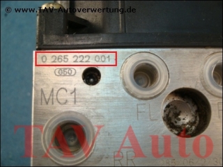 ABS Hydraulic unit Bosch 0-265-222-001 0-265-800-006 Rover 75 MG ZT