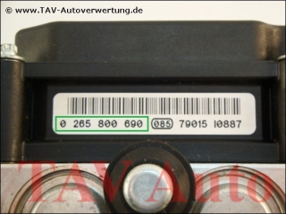 ABS Hydraulic unit Fiat 51-798-104 Bosch 0-265-232-053 0-265-800-690