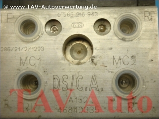 ABS Hydraulik-Aggregat Fiat A152 46840335 Bosch 0265216943 0273004672 Punto 188