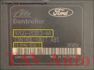 ABS Hydraulikblock Ford 96GG-2M110-AA 97GG-2C013-AA Ate 10.0204-0029.4 10.0946-0102.3