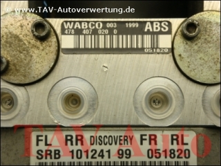 ABS Hydraulik-Aggregat Land-Rover SRB10124199 Wabco 4784070200 Discovery