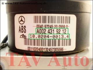 ABS Hydraulikblock Mercedes-Benz A 0024319212 Ate 10.0204-0013.4 10.0990-1326.2
