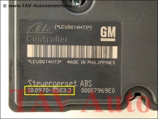ABS Hydraulik-Aggregat Opel GM 13157575 GW Ate 10.0207-0022.4 10.0970-0503.3 00007969E0