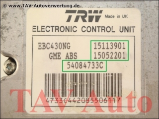 ABS Hydraulic unit Opel GM 13-191-182 TRW 15052201 15113901 54084733C