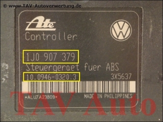 ABS Hydraulikblock VW 1J0614117A 1J0907379 Ate 10.0204-0042.4 10.0946-0320.3 3X5637