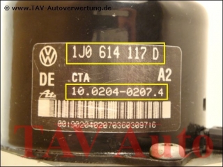 ABS Hydraulikblock VW 1J0614117D 1J0907379P Ate 10.0204-0207.4 10.0949-0331.3