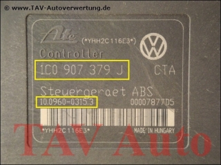 ABS Hydraulik-Aggregat VW 1J0614117E 1C0907379J Ate 10.0206-0007.4 10.0960-0315.3