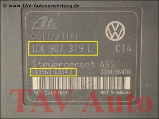 ABS Hydraulikblock VW 1J0614117G 1C0907379L Ate 10.0206-0077.4 10.0960-0334.3
