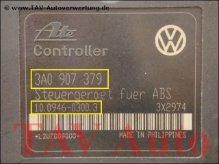 ABS Hydraulic unit VW 3A0-907-379 Ate 10094603003 10020400484