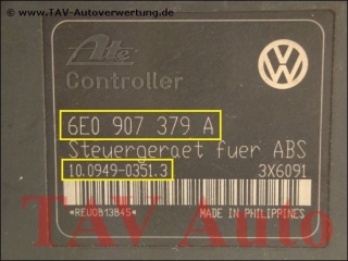 ABS Hydraulikblock VW 6E0614117 6E0907379A Ate 10.0204-0172.4 10.0949-0351.3