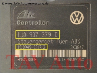 ABS Hydraulikblock VW 6N0614117D 1J0907379D Ate 10.0204-0180.4 10.0949-0317.3