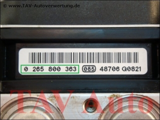 ABS Hydraulic unit VW 6Q0-614-117-L 6Q0-907-379-R 0001 0003 Bosch 0-265-231-426 0-265-800-363