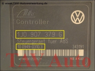 ABS Hydraulikblock VW 7M0614111AE 1J0907379G Ford 98VW2L580AD Ate 10.0204-0192.4 10.0949-0310.3