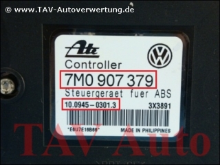 ABS Hydraulik-Aggregat VW 7M0614111K 7M0907379 Ford 95VW2L580CB Ate 10.0203-0069.4 10.0945-0301.3