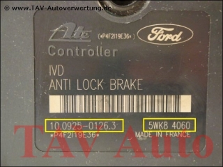 ABS/IVD Hydraulic unit Ford 2M512C405AF Ate 10020403804 10092501263 5WK8-4060
