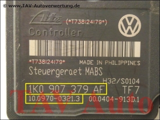 ABS/MABS Hydraulic unit VW 1K0-614-117-AC 1K0-907-379-AF Ate 10020701374 10097003213 000404913D1