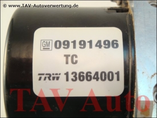 ABS/TC Hydraulic unit Opel GM 09191496 TRW 13664001 13509101 54084676A