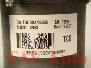 ABS/TCS Hydraulic unit Fiat 51736426 Bosch 0-265-233-329 0-265-900-317 00517364260