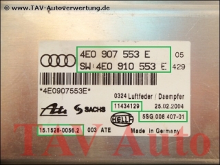 Steuergeraet Niveauregelung Audi A8 4E0907553E 4E0910553E 15.1528-0056.2 5SG008407-01 11434129