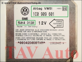 Airbag VW51 Steuergeraet VW 1C0909601 Siemens 5WK43120