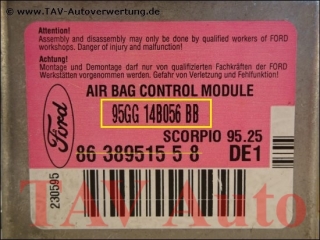Airbag Steuergeraet 95GG-14B056-BB DE1 1016527 Ford Scorpio 95.25