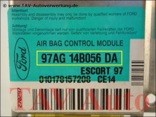 Airbag Steuergeraet 97AG-14B056-DA CE14 1040549 Ford Escort 97