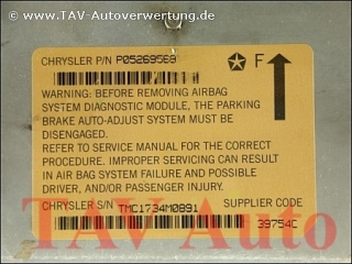 Airbag Steuergeraet Chrysler P05269568 39754C 5269568 Neon