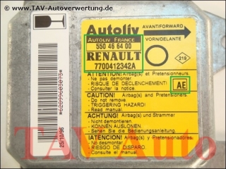 Airbag Steuergeraet 7700412342A Autoliv 550466400 AE Renault Twingo
