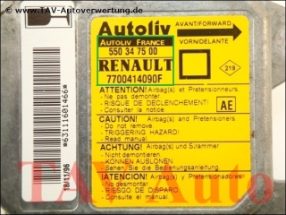 Air Bag control unit 7700-414-090-F Autoliv 550-34-75-00 AE Renault Megane