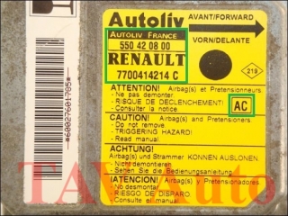 Air Bag control unit 7700-414-214-C AC Autoliv 550-42-08-00 Renault Clio