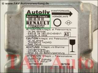 Air Bag control unit 7700-433-757 Autoliv 550-65-39-00 AG Renault Twingo