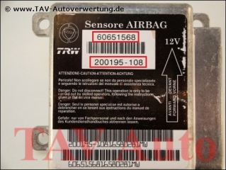 Airbag Steuergeraet Alfa Romeo 166 60651568 TRW 200195-108