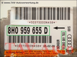 Airbag Steuergeraet Audi 8H0959655D Bosch 0285001703