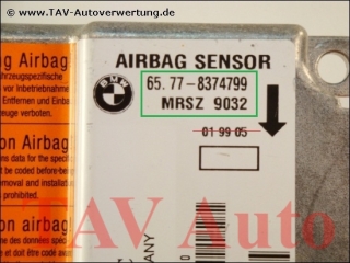 Airbag Steuergeraet BMW 65.77-8374799 Temic MRSZ 9032 Sensor