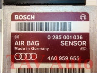 Airbag Steuergeraet Audi 4A0959655 Bosch 0285001036