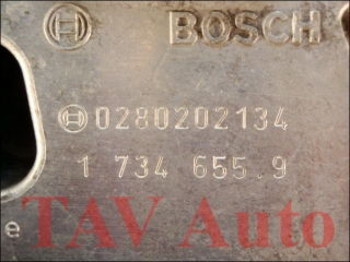 Air flow meter Bosch 0-280-202-134 BMW 1-734-655.9 13-62-1-734-655 13-62-7-558-785