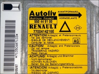 Air Bag control unit 7700-414-216-E AG Autoliv 550-44-91-00 Renault Laguna