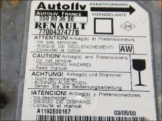 Airbag Steuergeraet 7700437477B AW Autoliv 550803600 Renault Megane